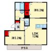 べレオ大野城 A棟の間取り画像