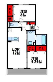 リベルテ空港東の間取り画像