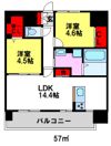 LIBTH筑紫駅前の間取り画像