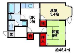 ジュネス原田IIの間取り画像