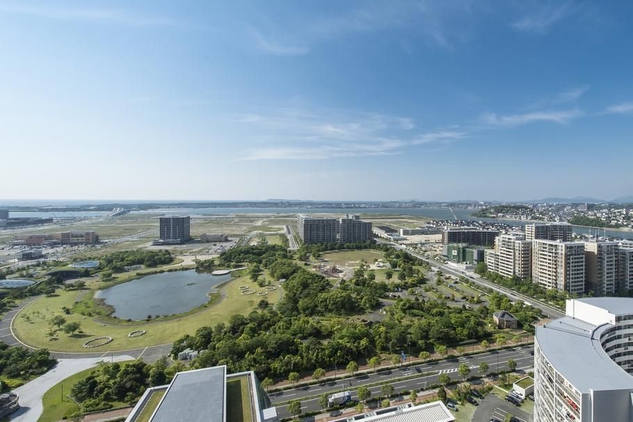 近くのアイランドシティ中央公園まで770m(徒歩10分)