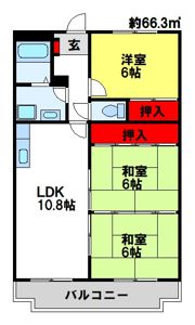 シャトレ壱番館の間取り画像