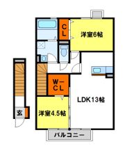 アベニュー筑紫の間取り画像