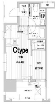 グランフォーレプライム大濠南の間取り画像