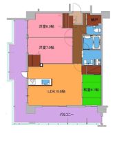 ニューガイア福岡東の間取り画像