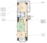 ESTAS大橋の間取り画像
