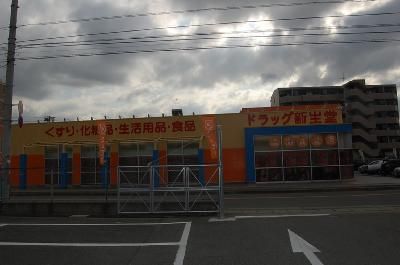 近くのドラッグ新生堂まで300m(徒歩4分)