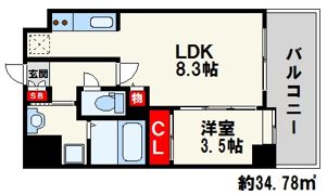 ネストピア別府駅前の間取り画像
