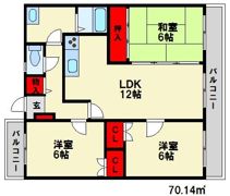 パサージュ若草の間取り画像