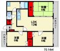 パサージュ若草の間取り画像