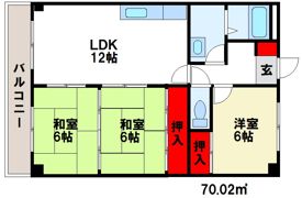 シャトレ二日市の間取り画像