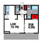 ルフレ香椎駅東の間取り画像