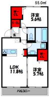 D-roomラパンの間取り画像