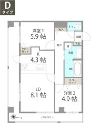 La Grande大濠の間取り画像