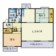 野間台住宅8棟の間取り画像