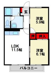 グランドゥールこだまの間取り画像