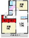 ファミリー坂・富の間取り画像