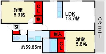 レクアドールの間取り画像