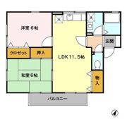 ロイヤルハウス副田の間取り画像