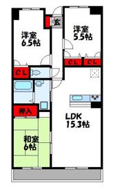 スカイハイツ21の間取り画像