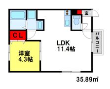 コートスタイル二日市IIの間取り画像