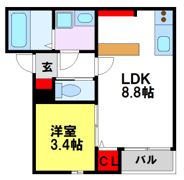 Storia筑紫の間取り画像