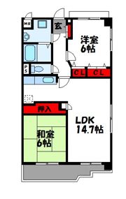 シャトレ東の間取り画像