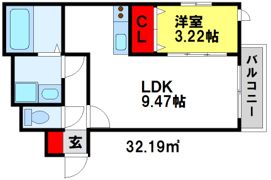 PORTA NOB二日市の間取り画像