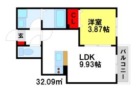 PORTA NOB二日市の間取り画像