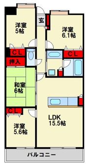 パルテノン筑紫ステーションタワーの間取り画像