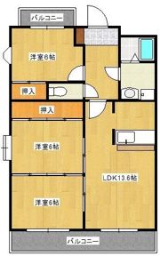 アビタシオン二日市の間取り画像