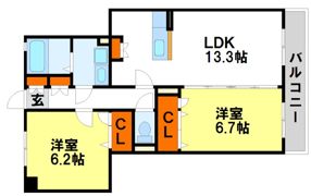 ウィル都府楼Aの間取り画像