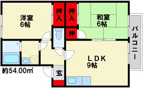 メロディハイツ乙金の間取り画像