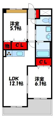 アンフェニの間取り画像