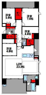 パークフロント香椎照葉WESTの間取り画像
