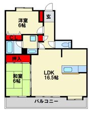 エバーライフリオ筑紫野IIの間取り画像