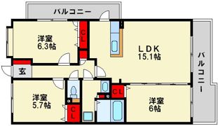 サンライトキャッスルの間取り画像