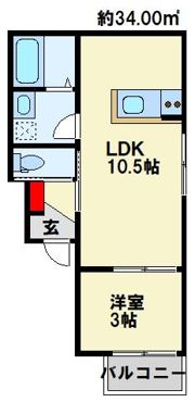AMP es 春日の間取り画像
