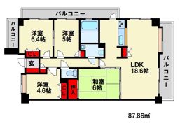 ダイアパレスグランステージ二日市の間取り画像