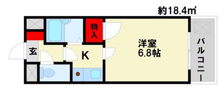マンションキャッスルの間取り画像