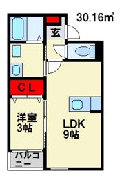 CHRONO二日市の間取り画像