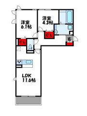 ココティエの間取り画像
