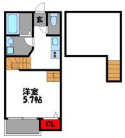 クレオ千早参番館の間取り画像