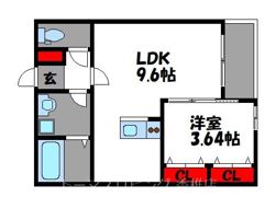 サニーガーデン千早の間取り画像