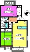 柳河内ハイツの間取り画像