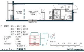 quador西新城西の間取り画像
