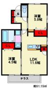 D-room寺塚 参番館の間取り画像