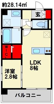 アルティザ春日原駅前クロスの間取り画像