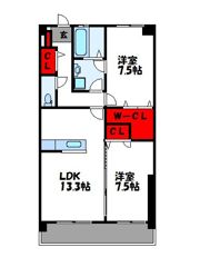 スルス門松IIの間取り画像