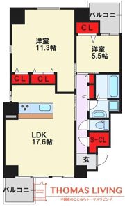 SOLEiL六本松の間取り画像